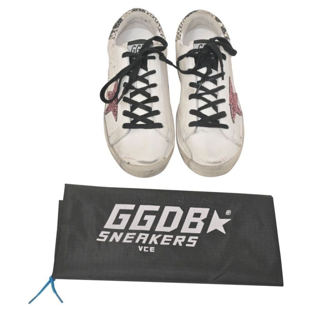 Golden Goose Superstar Low Top Sneakers in White Leather - Picture 9 of 9